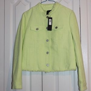 NWT Banana Republic Frayed Citron Jacket Size 2